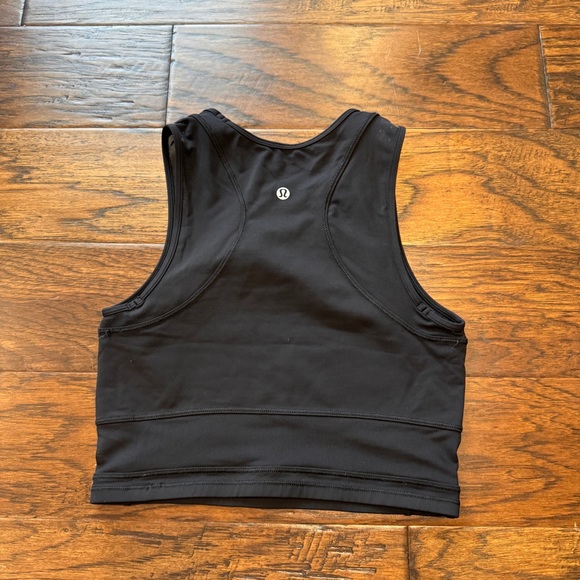 Lululemon Luxtreme and mesh black crop top sz 6 - Picture 2 of 2